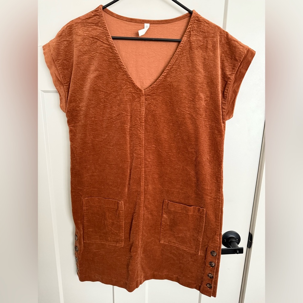 Wishlist Terracotta Corduroy Dress